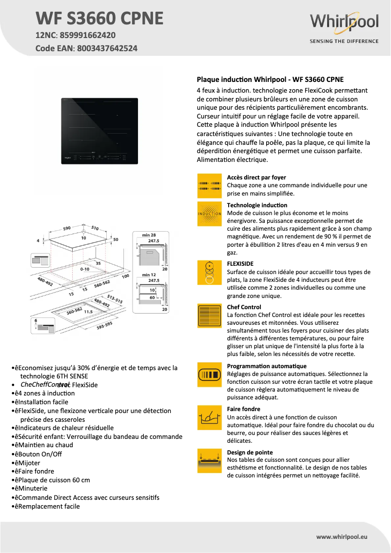 Image de la première page du manuel de l'appareil WF S3660 CPNE