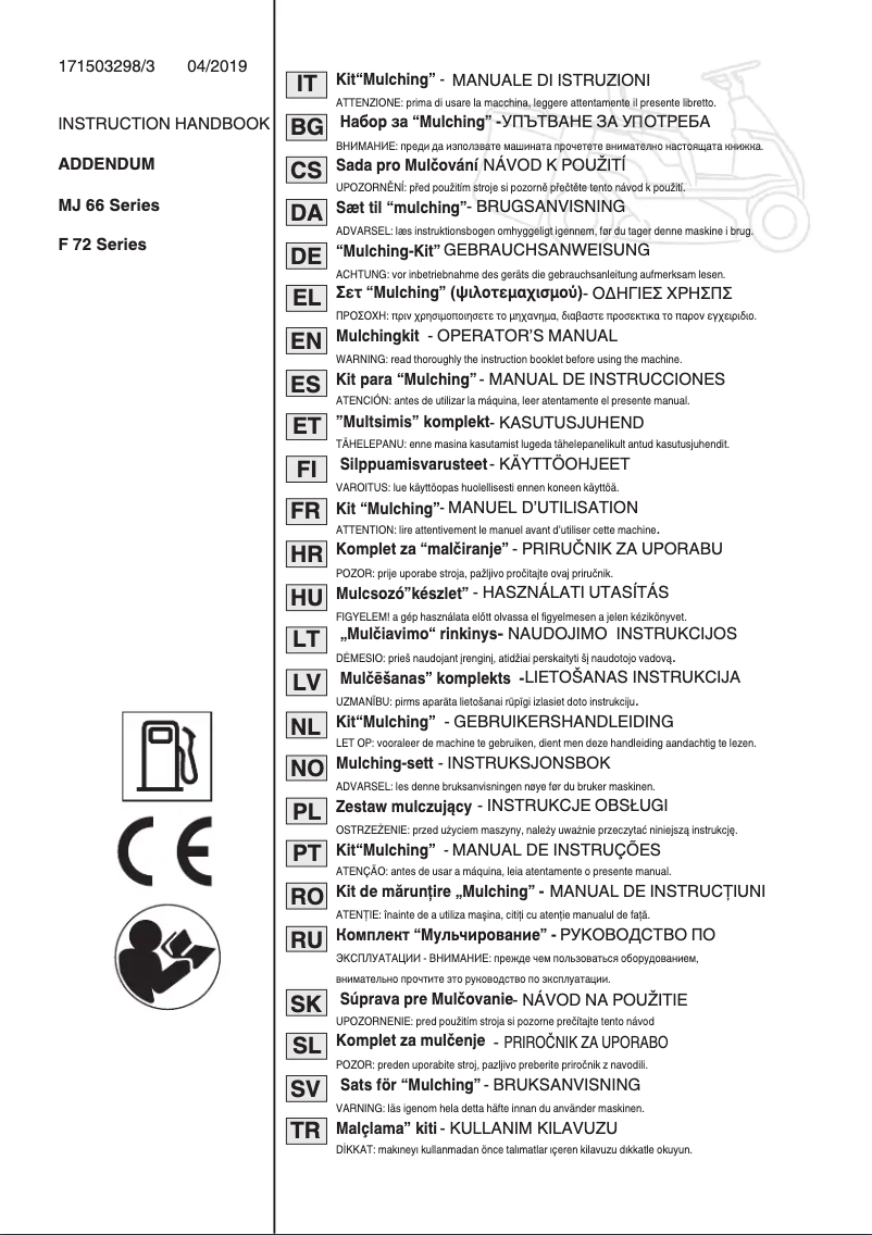 Page n°1 - Manuel utilisateur Stiga Combi 3072 H