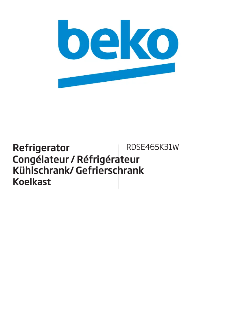 Image de la première page du manuel de l'appareil RDSE465K31W