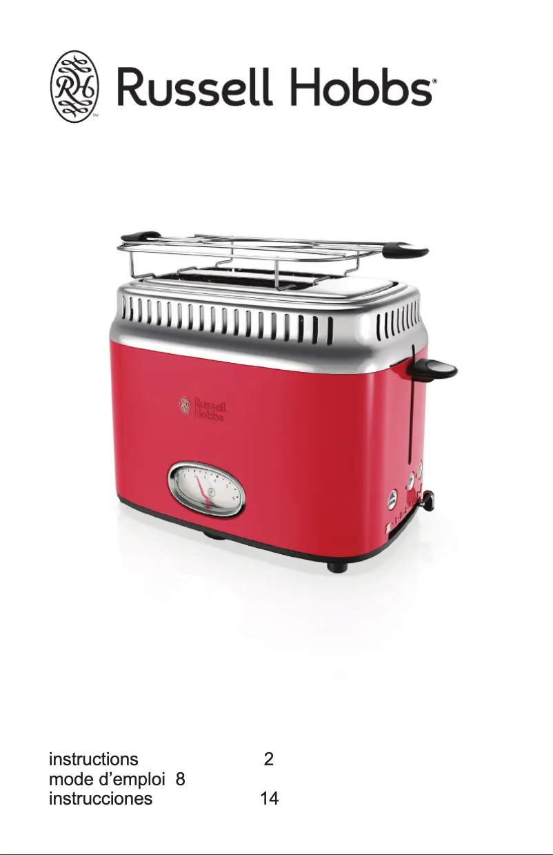 Page 1 de la notice Manuel utilisateur Russell Hobbs Retro TR9150