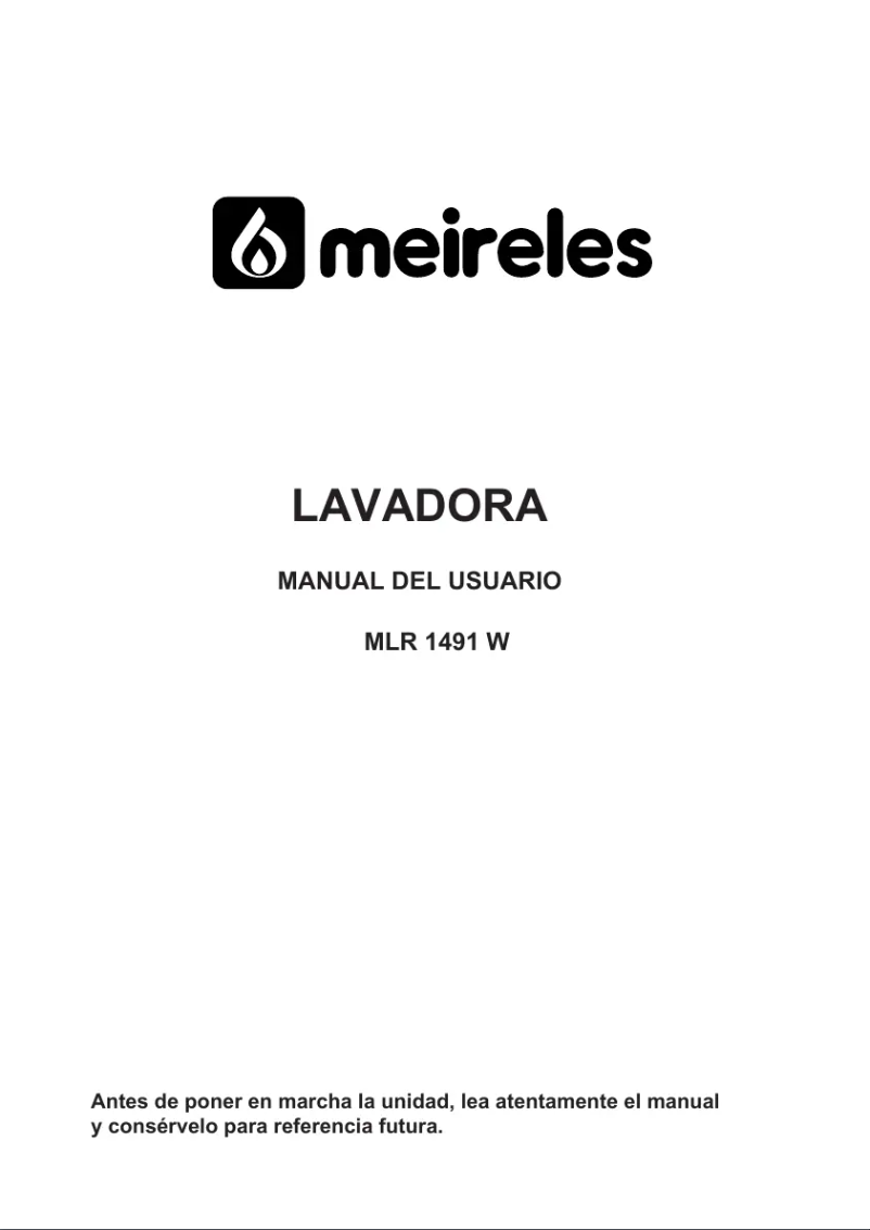 Page n°1 - Manuel utilisateur Meireles MLR 1491 W
