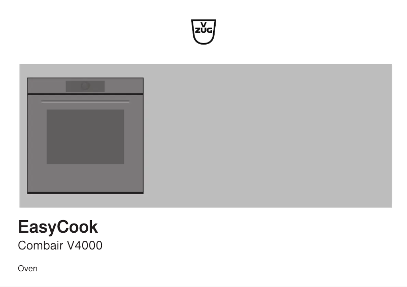Page 1 de la notice Guide d'installation V-Zug Combair V4000 60