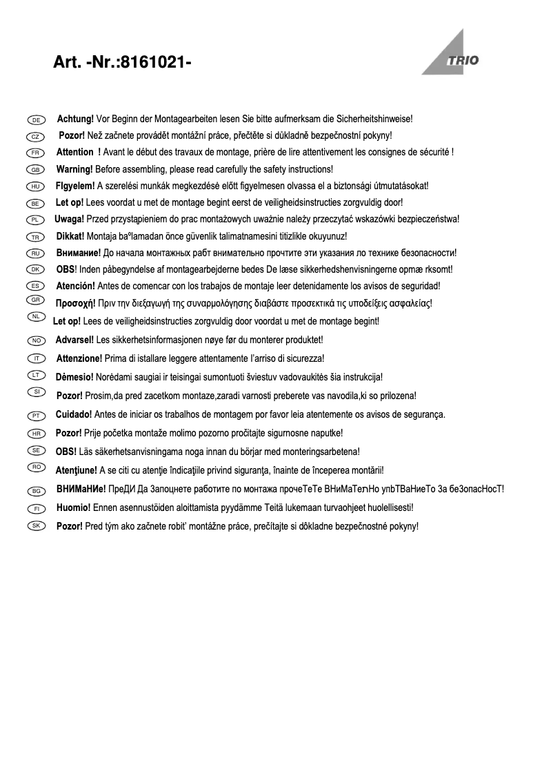 Image de la première page du manuel de l'appareil Mercury 8161021-07