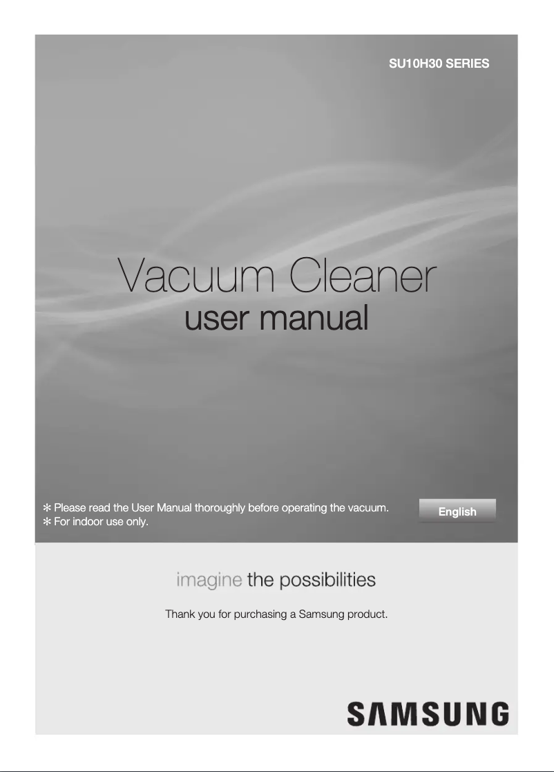 Page 1 de la notice Manuel utilisateur Samsung SU10H3020P