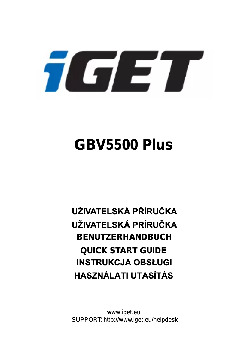 Página 1 del manual Manual de usuario iGET GBV5500 Plus