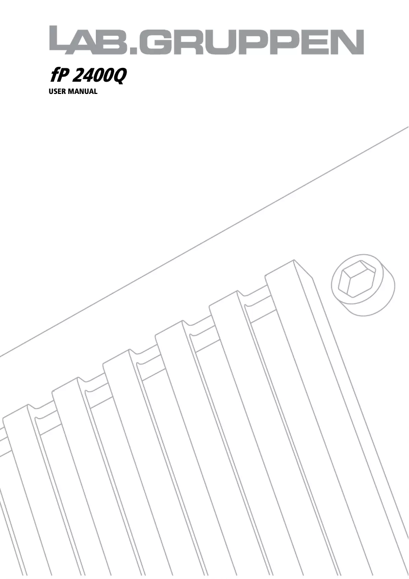 Page n°1 - Manuel utilisateur Lab Gruppen fP 2200