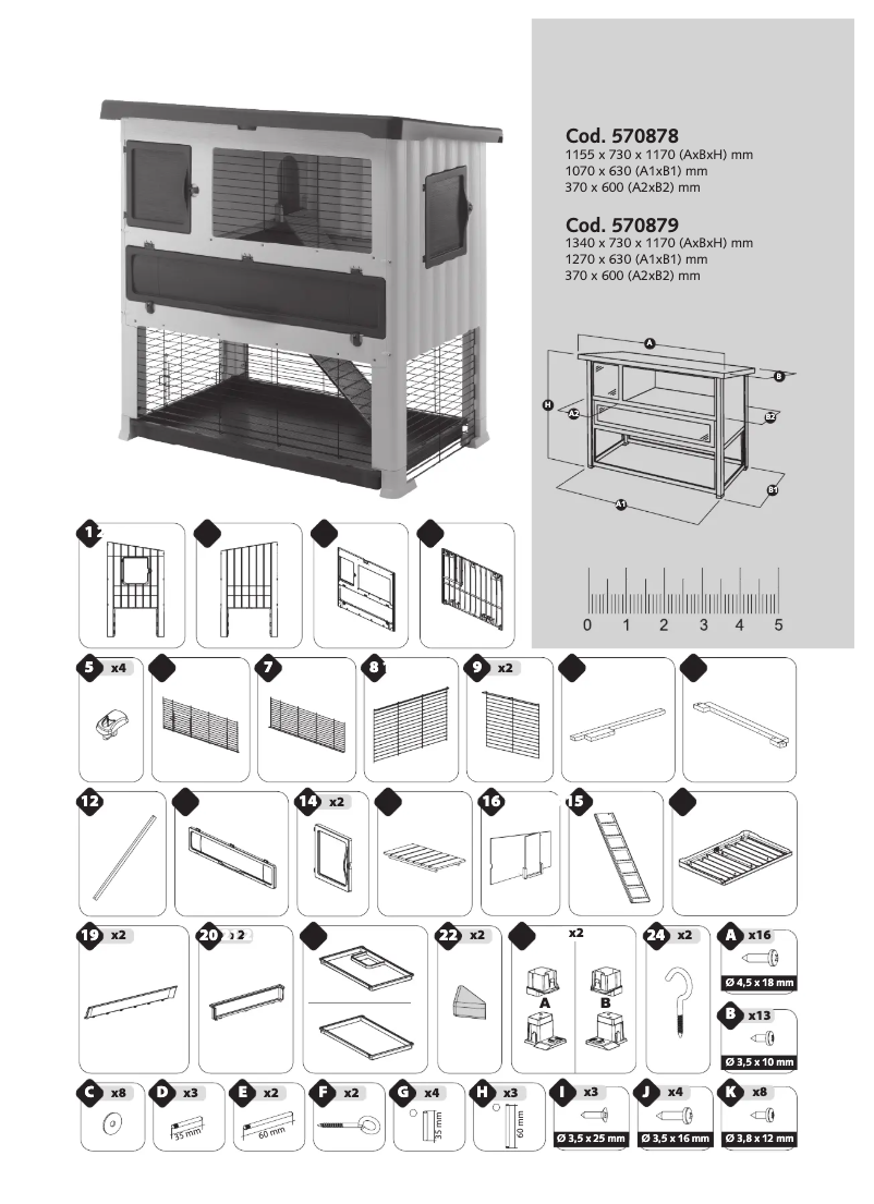 Page 1 de la notice Manuel utilisateur Ferplast Grand Lodge Plus