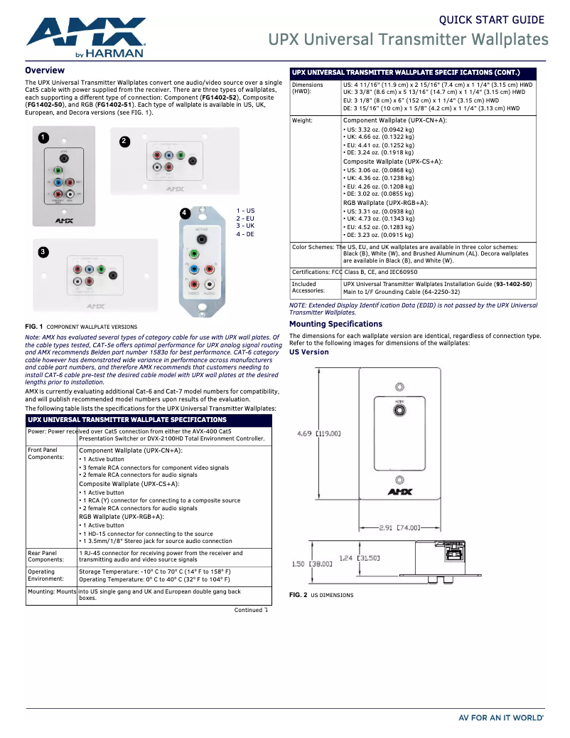Image de la première page du manuel de l'appareil FG1402-50-KA