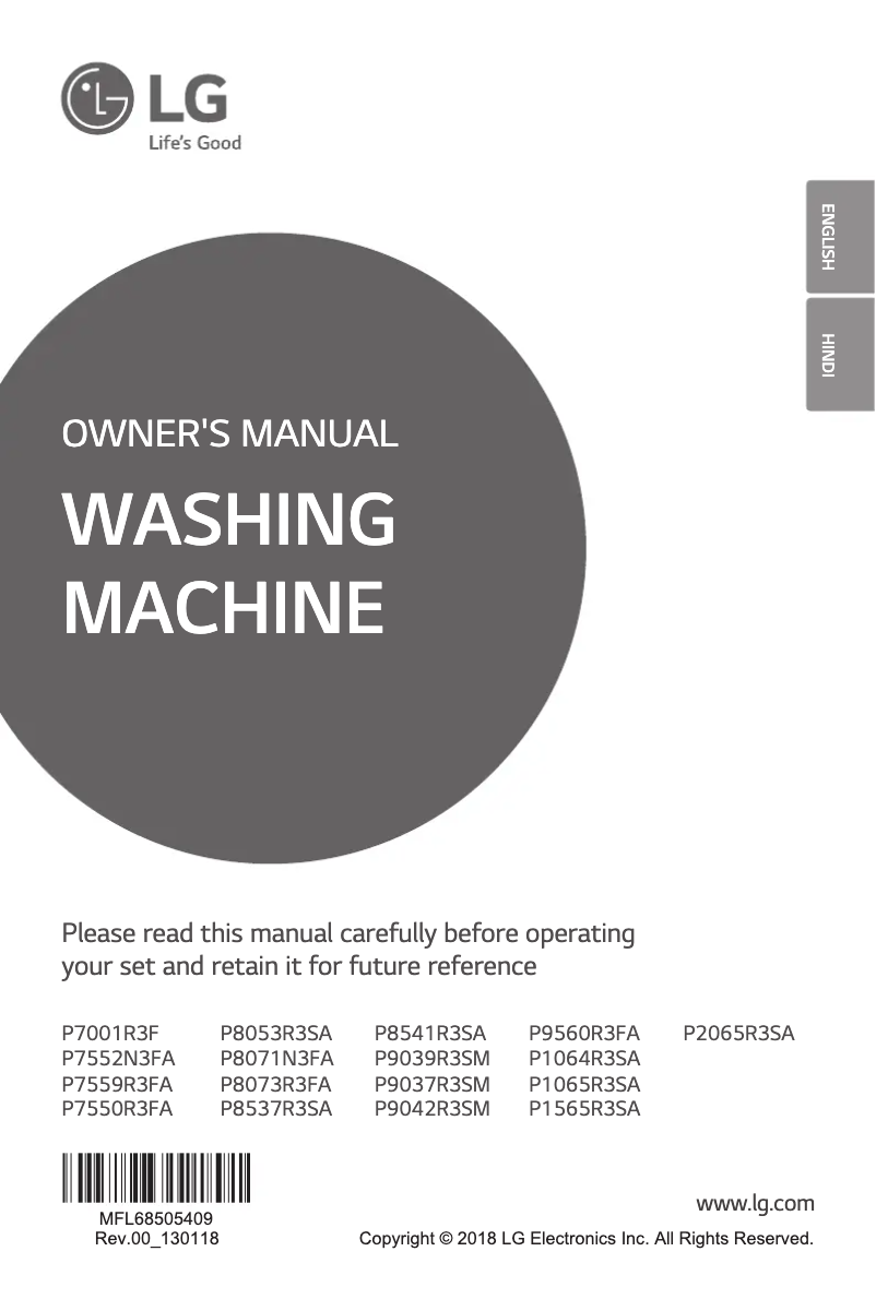 Página 1 del manual Manual de usuario LG P7552N3FA