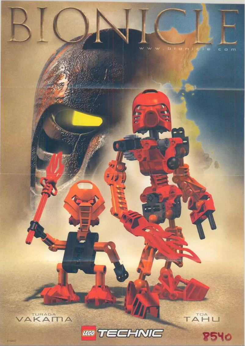 Página 1 del manual Manual de usuario Lego Bionicle 8540