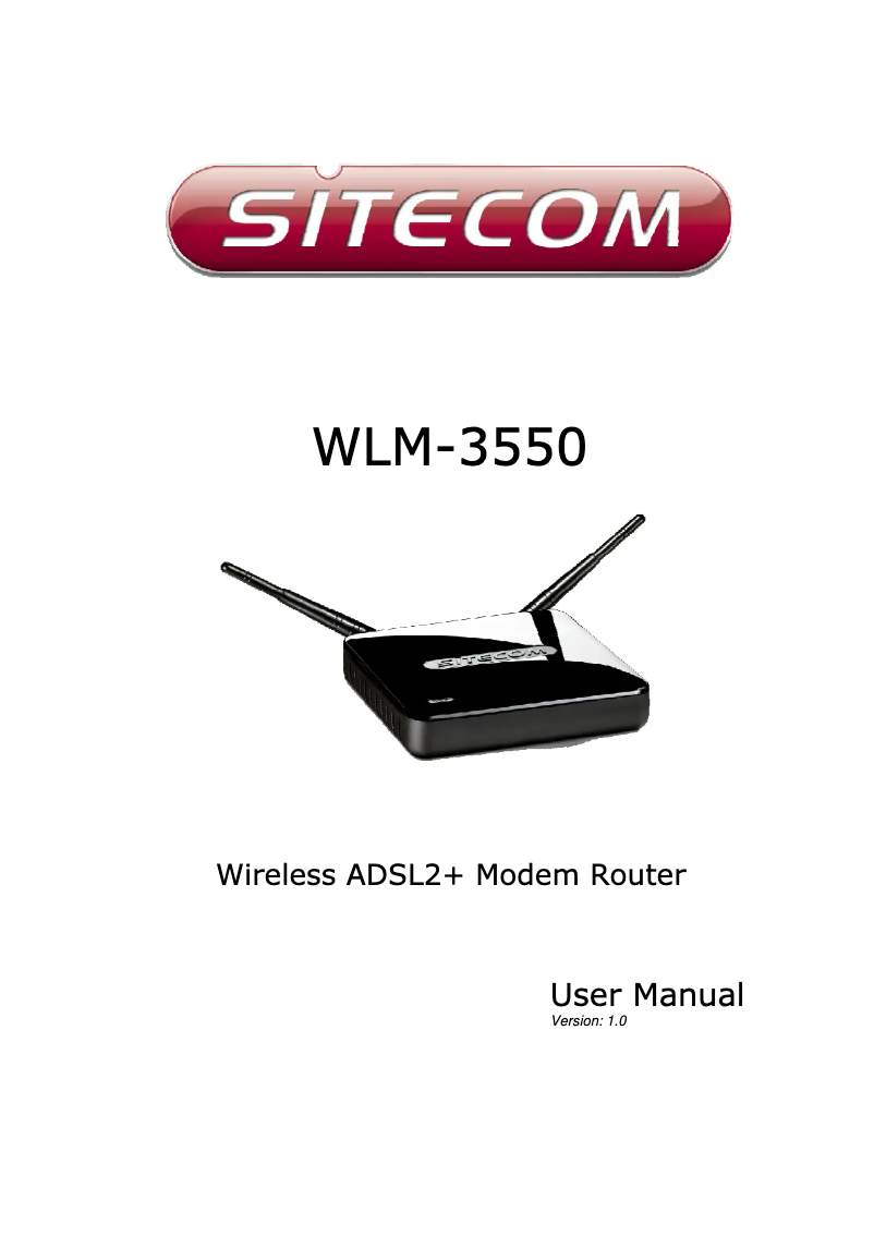 Page n°1 - Manuel utilisateur Sitecom WLM-3550