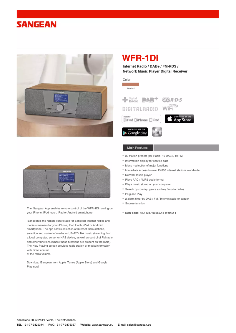 Image de la première page du manuel de l'appareil WFR-1 Di