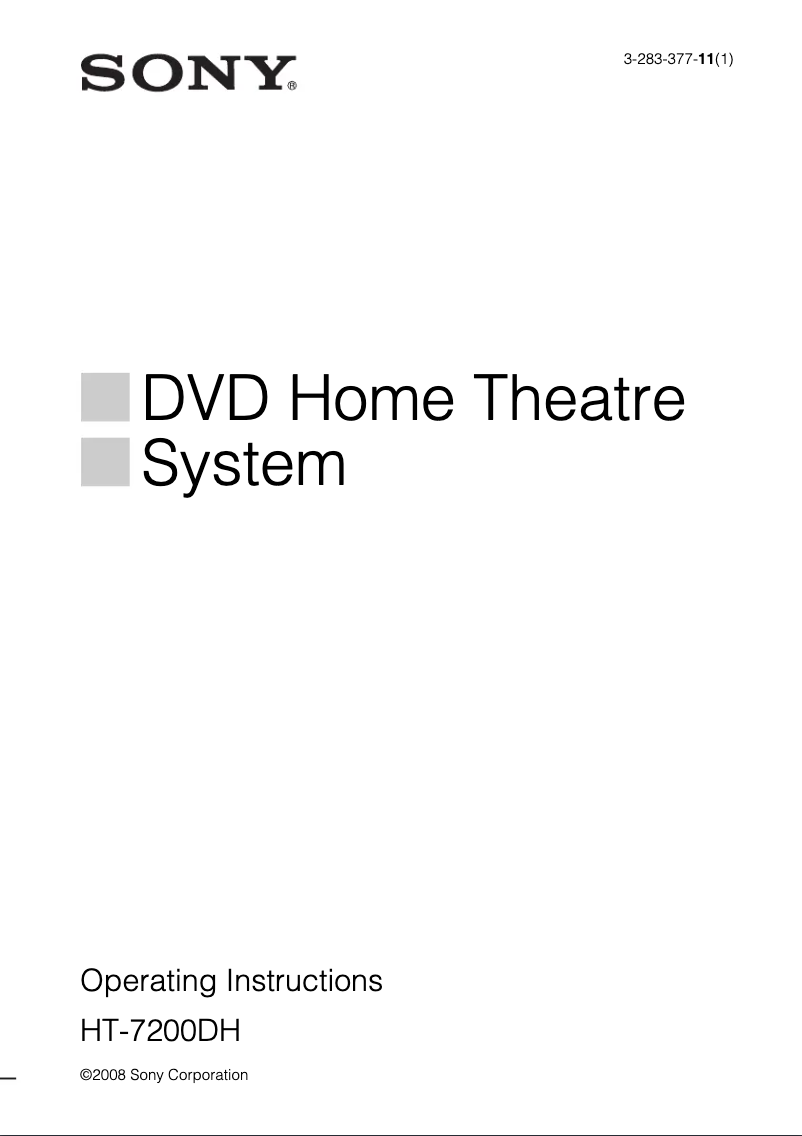 Imagen de la primera página del manual del dispositivo HT-7200DH