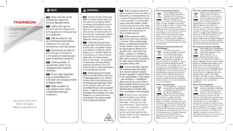 Imagen de la primera página del manual del dispositivo 00131831