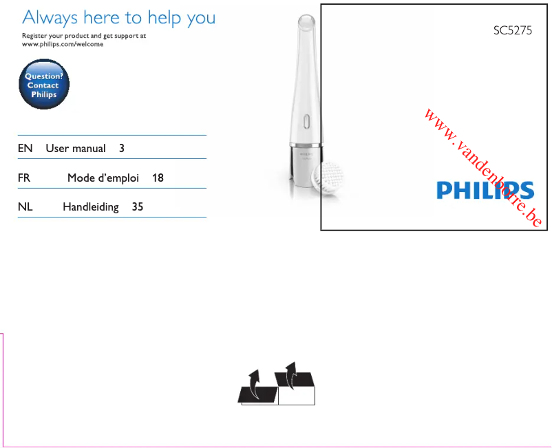 Image de la première page du manuel de l'appareil VISAPURE ESSENTIAL SC5275/10