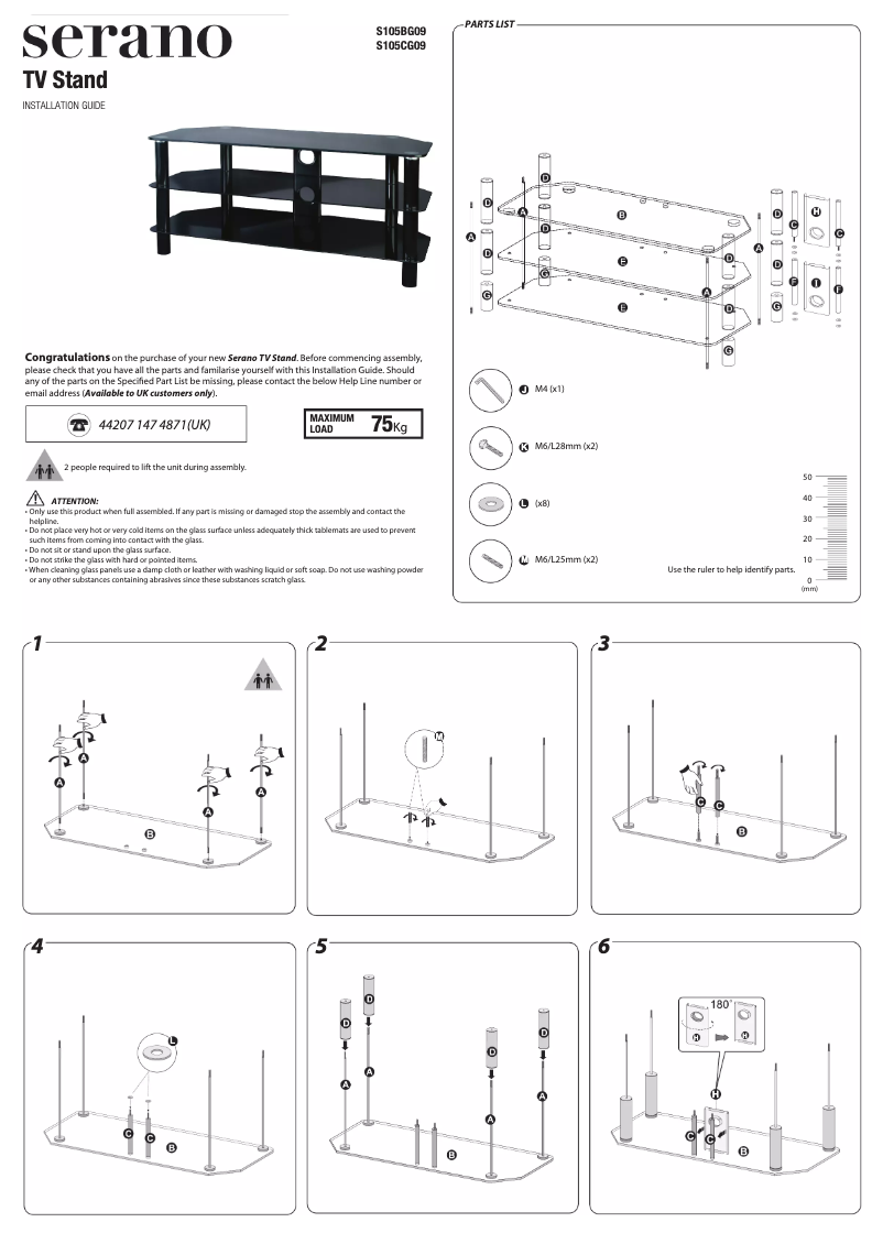 Page 1 de la notice Manuel utilisateur Serano S105BG09