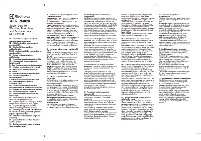 Page 1 de la notice Manuel utilisateur Electrolux M3GCP300