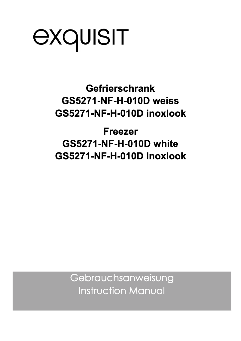 Page 1 de la notice Manuel utilisateur Exquisit KS17-V-031E