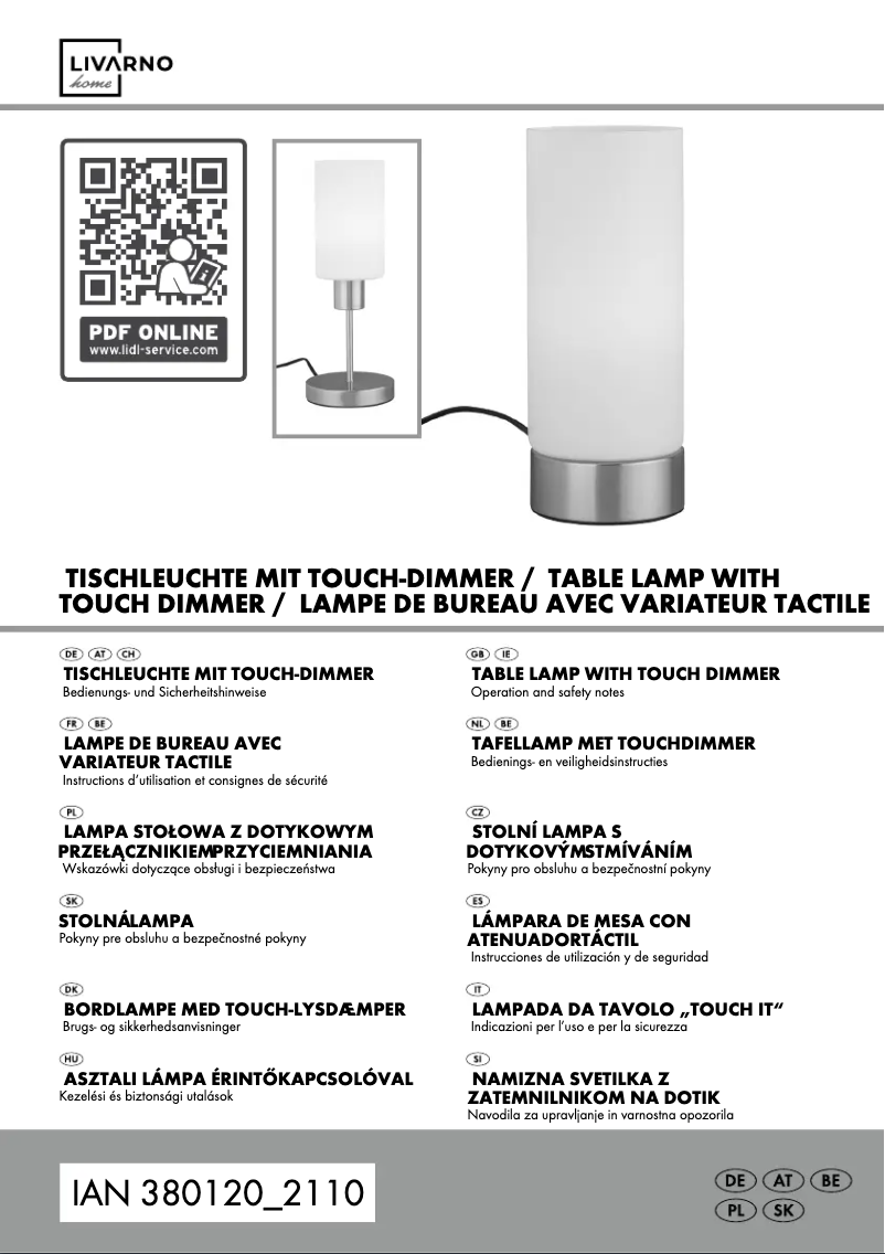 Page n°1 - Manuel utilisateur Livarno Lux IAN 380120