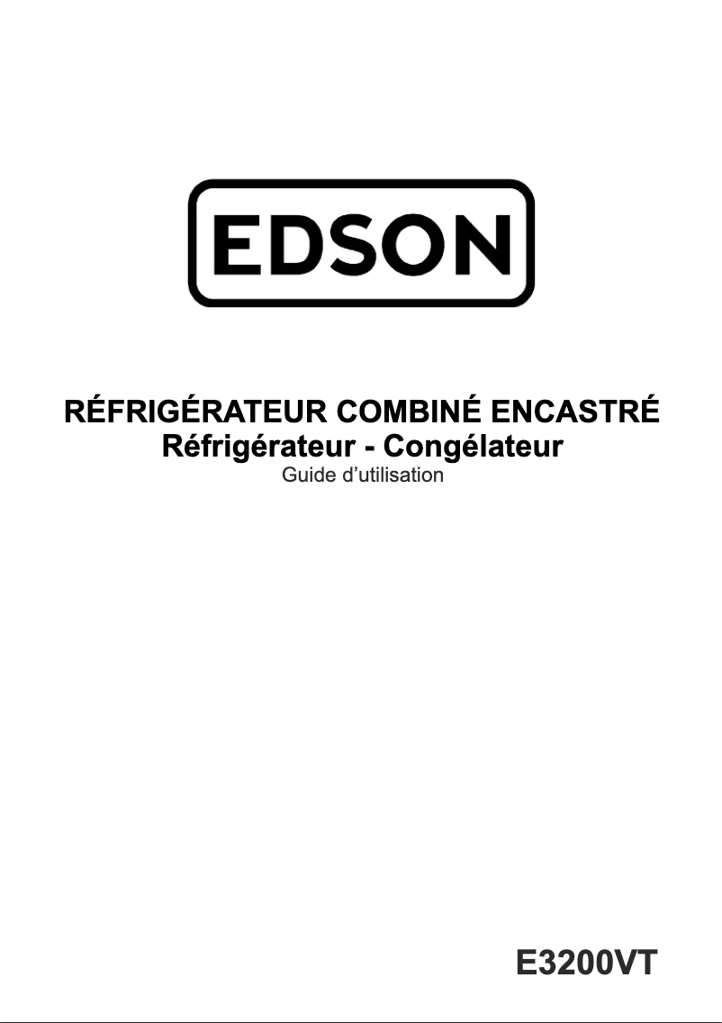 Page n°1 - Manuel utilisateur Edson E3200VT