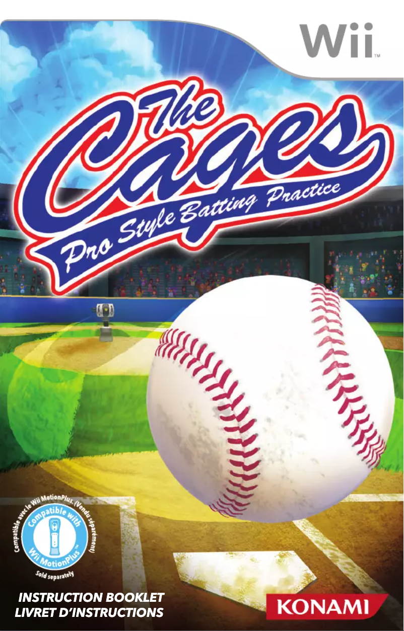 Page n°1 - Manuel utilisateur Konami The Cages: Pro Style Batting Practice (Wii)