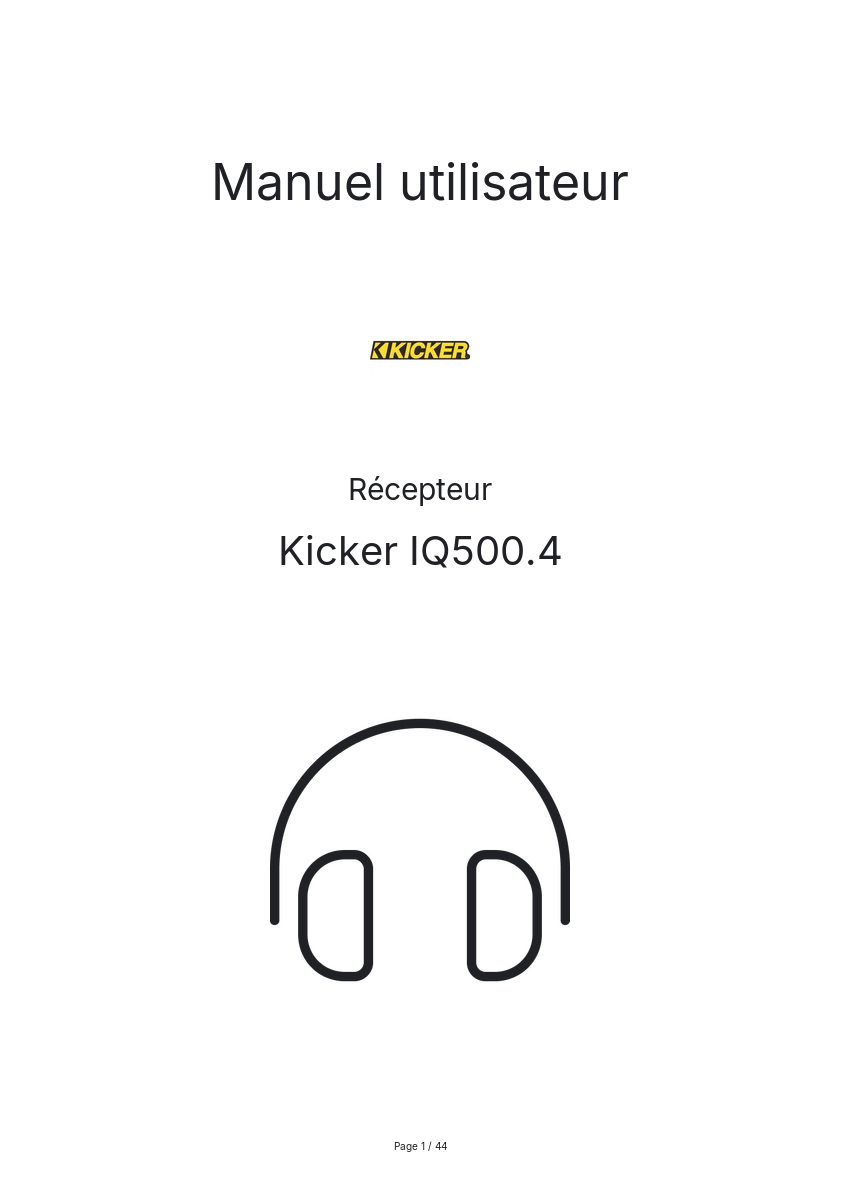 Image de la première page du manuel de l'appareil IQ500.4