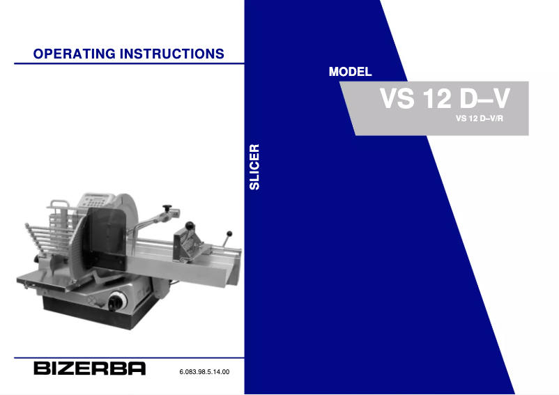Image de la première page du manuel de l'appareil VS 12 D–V