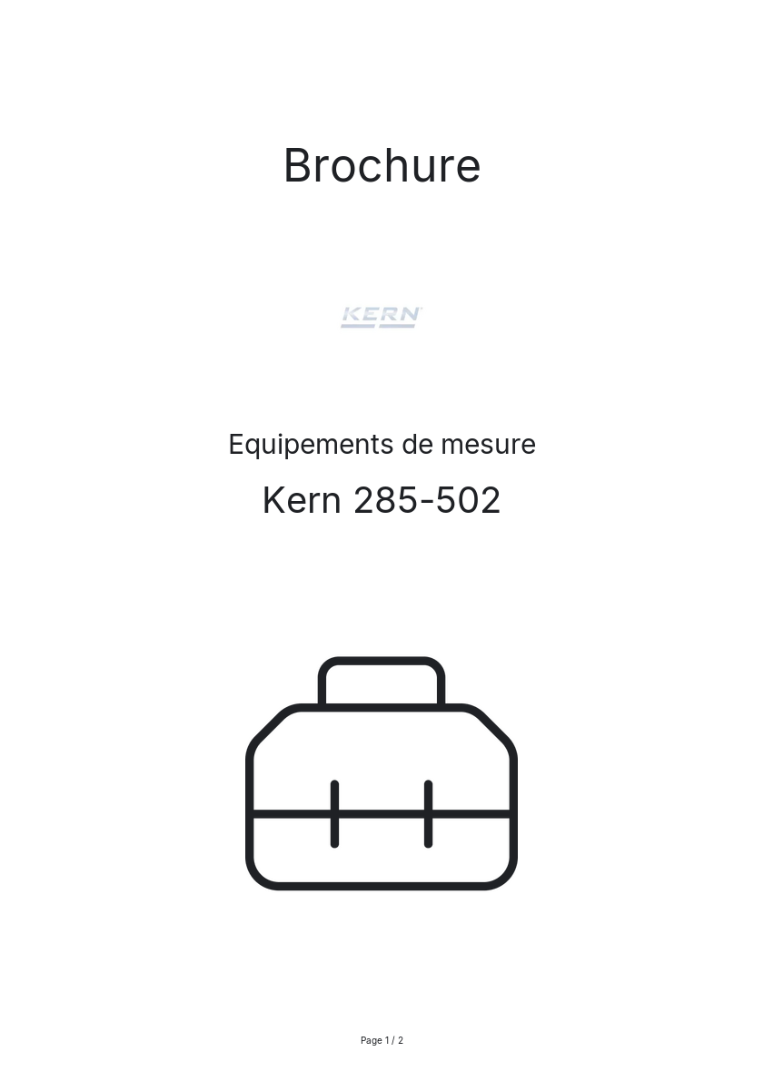 Image de la première page du manuel de l'appareil 285-502