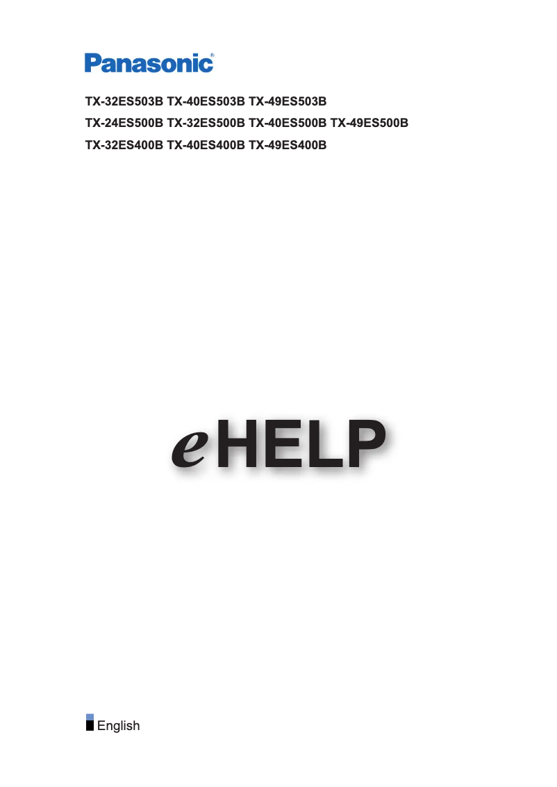 Page 1 de la notice Manuel utilisateur Panasonic TX-32ES400B