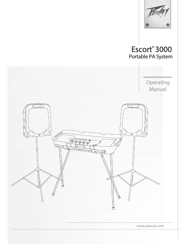 Page 1 of the manual User Manual Peavey Escort 3000