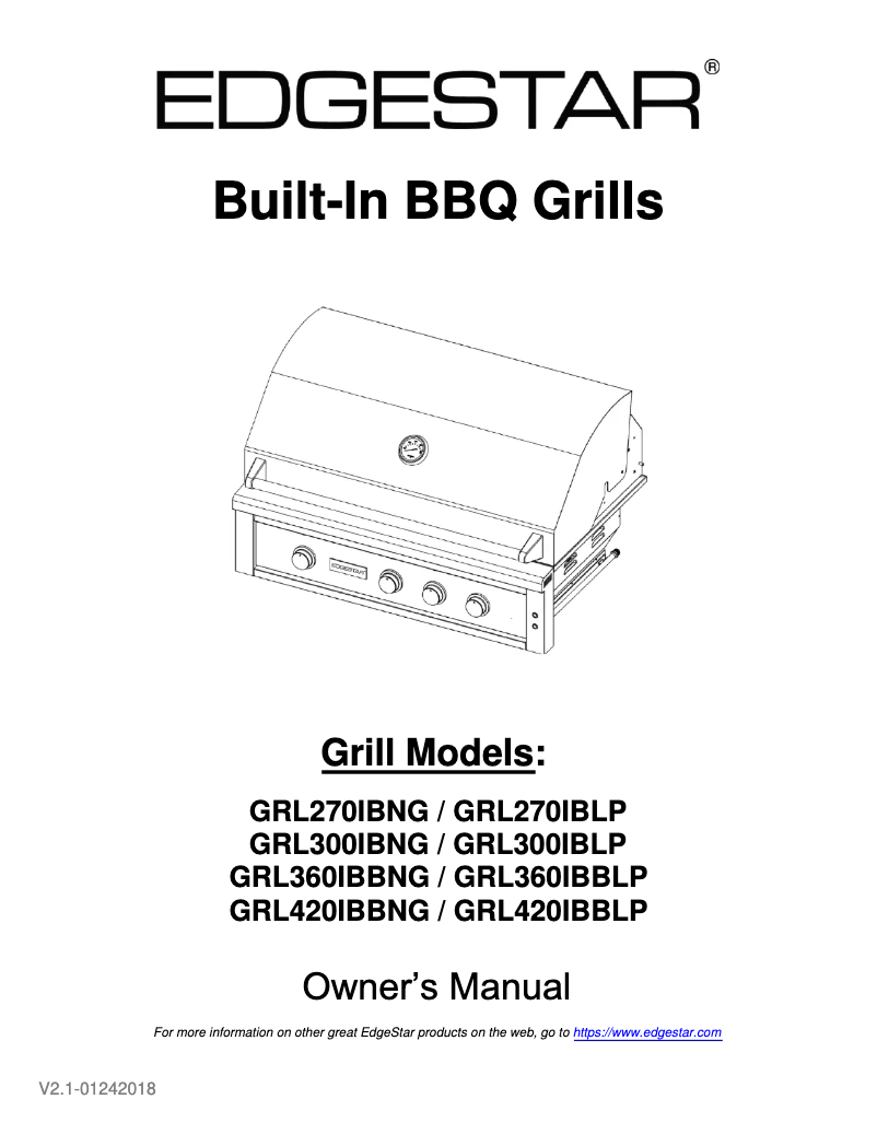 Image de la première page du manuel de l'appareil GRL360IBBLP