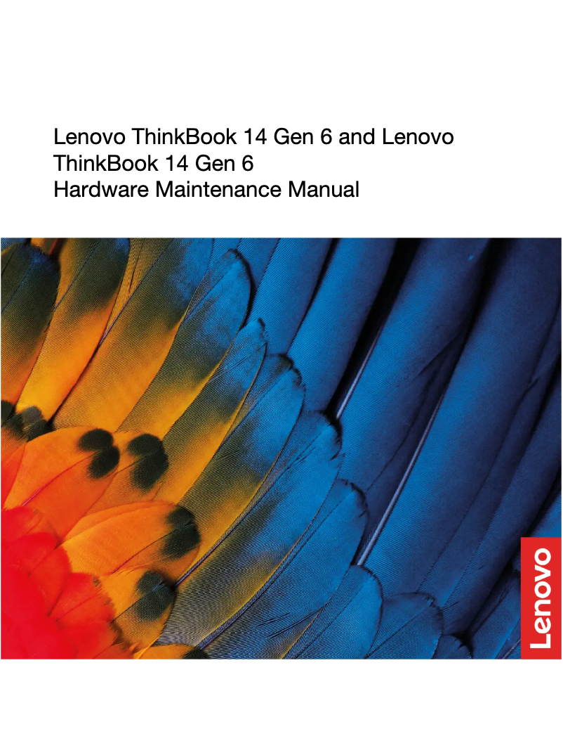 Page 1 de la notice Manuel utilisateur Lenovo ThinkBook 14 G6