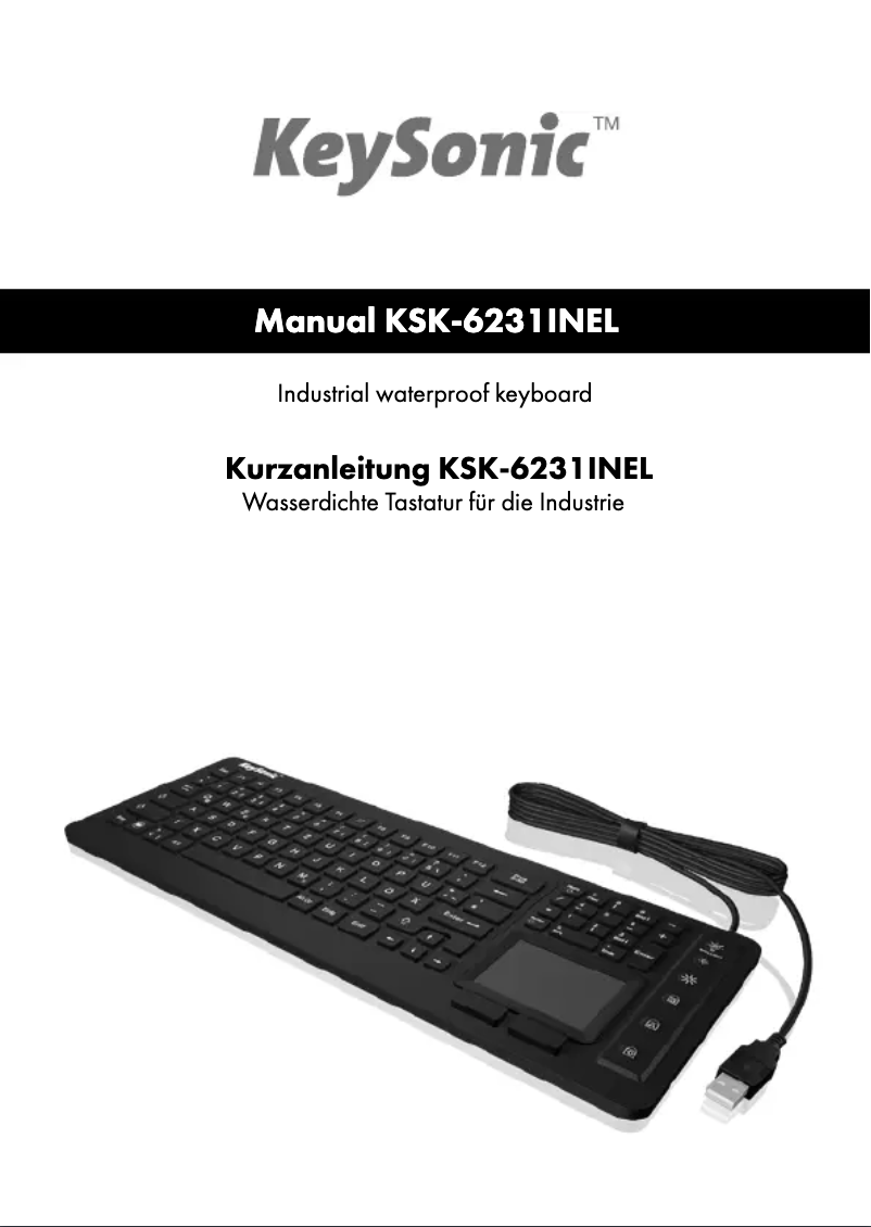 Page 1 of the manual Instruction Manual KeySonic KSK-6231 INEL