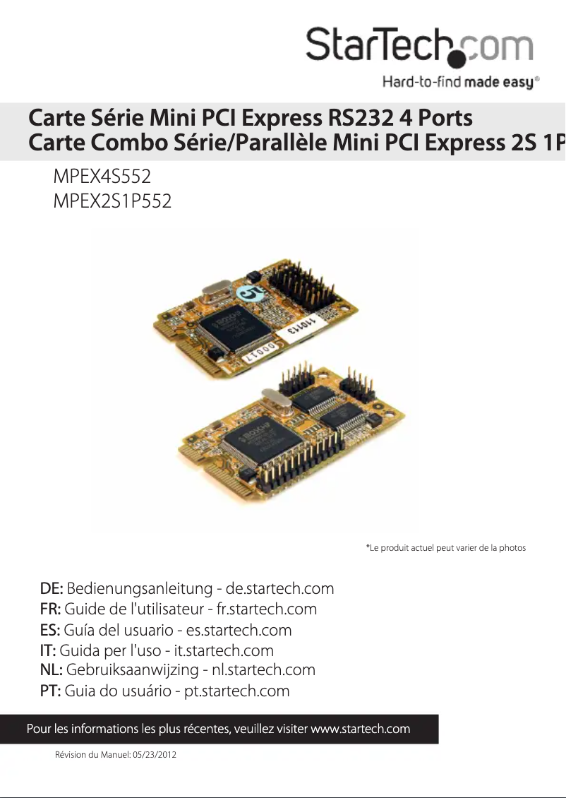 Image de la première page du manuel de l'appareil MPEX4S552