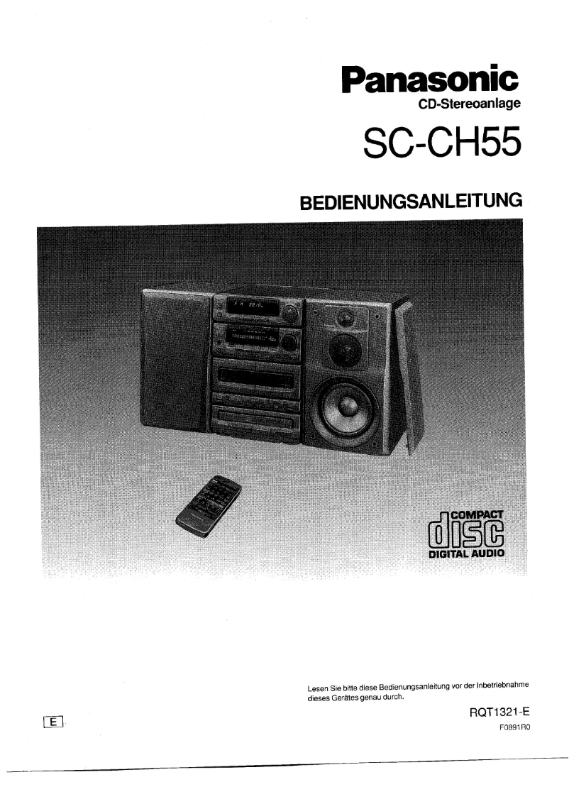 Página 1 del manual Manual de usuario Panasonic SC-CH55