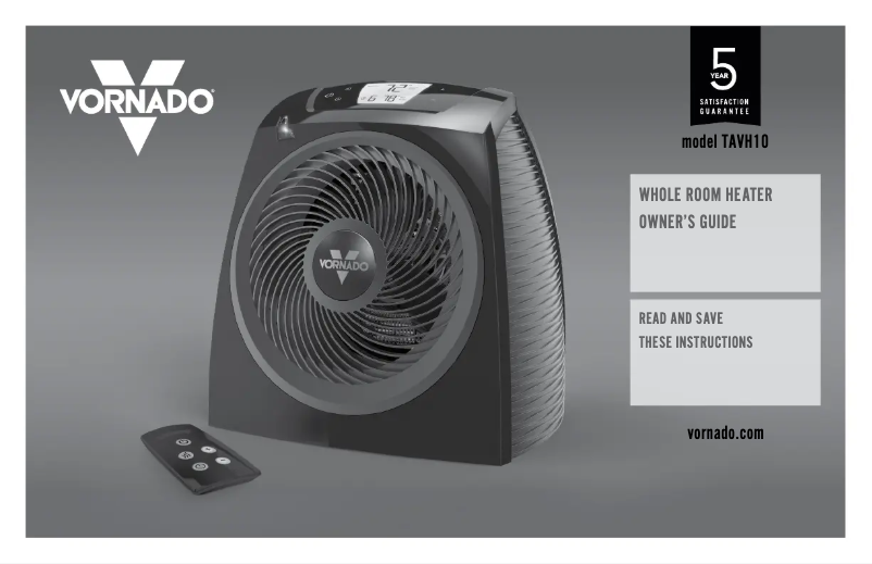 Page 1 de la notice Manuel utilisateur Vornado TAVH10