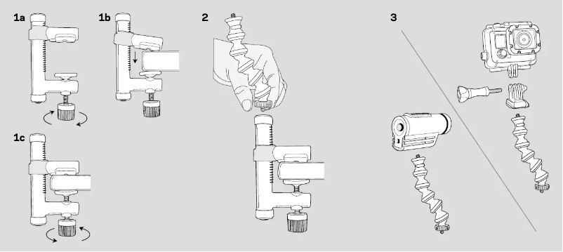 Page n°1 - Manuel utilisateur Joby Action Clamp & Gorillapod Arm