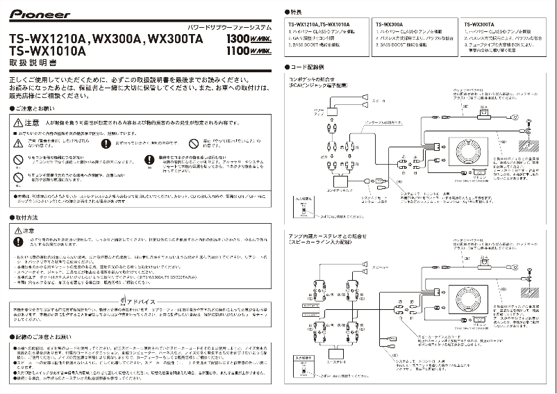 Image de la première page du manuel de l'appareil TS-WX1010A