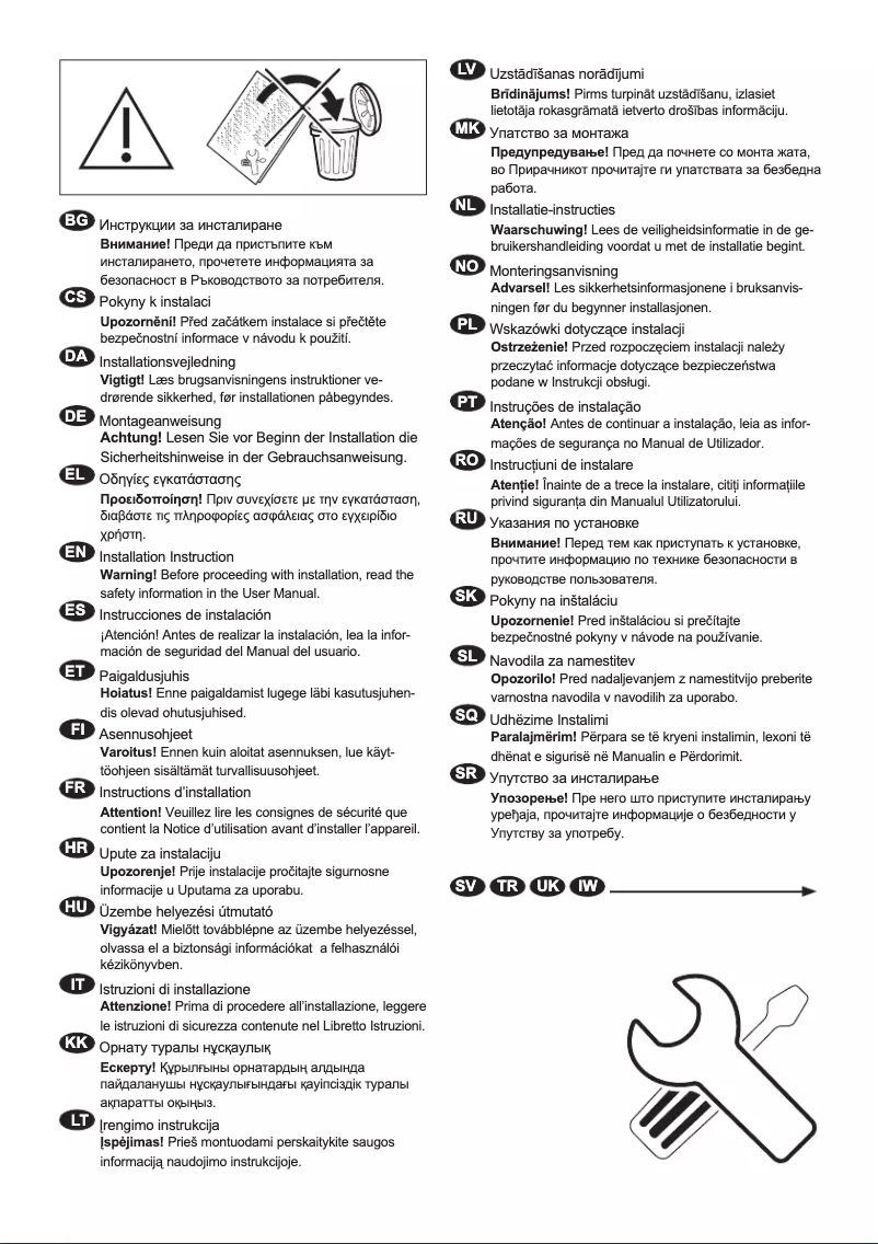 Page 1 de la notice Guide d'installation AEG L8FEC96S