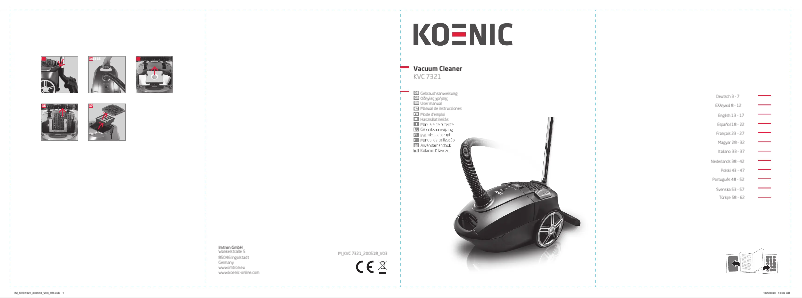 Page 1 de la notice Manuel utilisateur Koenic KVC 7321