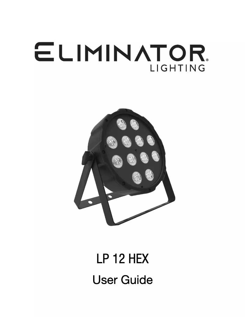 Page n°1 - Manuel utilisateur Eliminator Lighting LP 12 HEX
