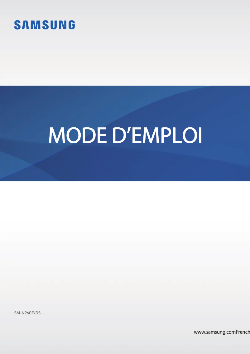 Page n°1 - Manuel utilisateur Samsung Galaxy Note 9