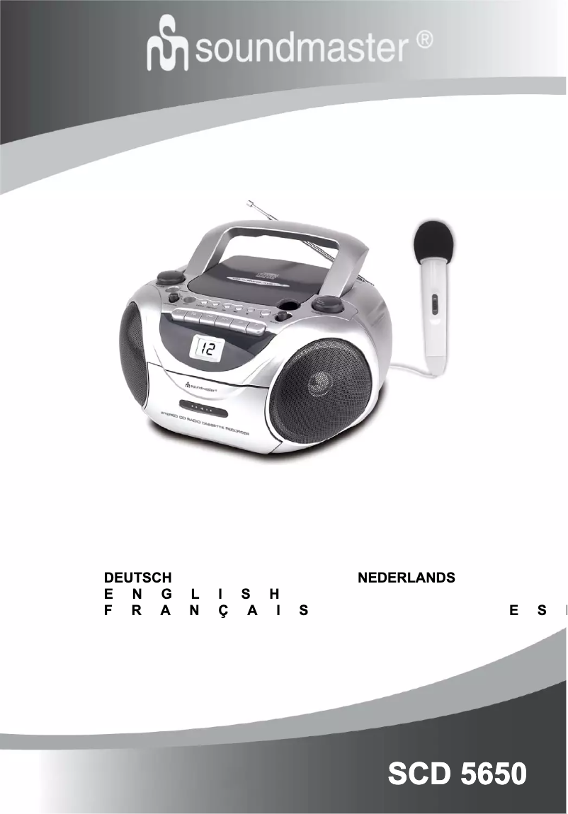 Page 1 de la notice Manuel utilisateur Soundmaster SCD 5650