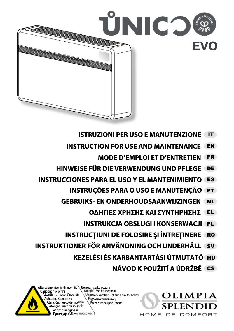 Página 1 del manual Manual de usuario Olimpia Splendid Unico Evo