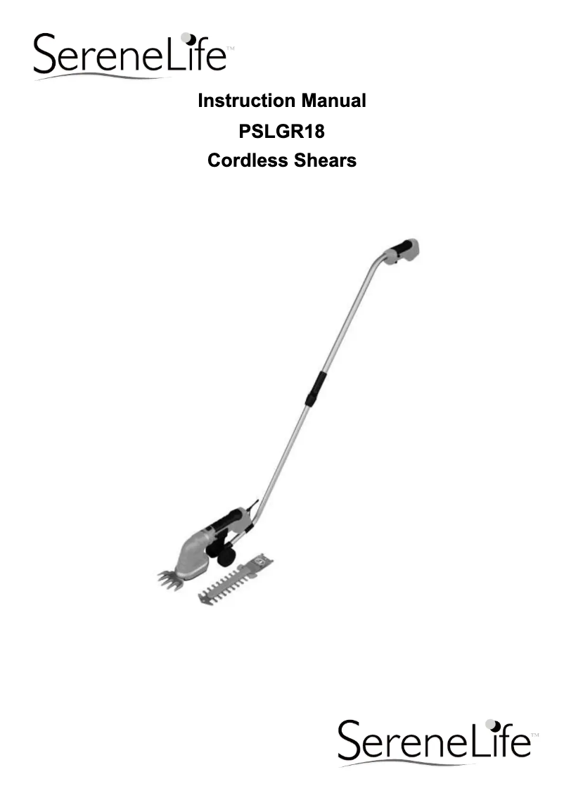 Page n°1 - Manuel utilisateur SereneLife PSLGR18