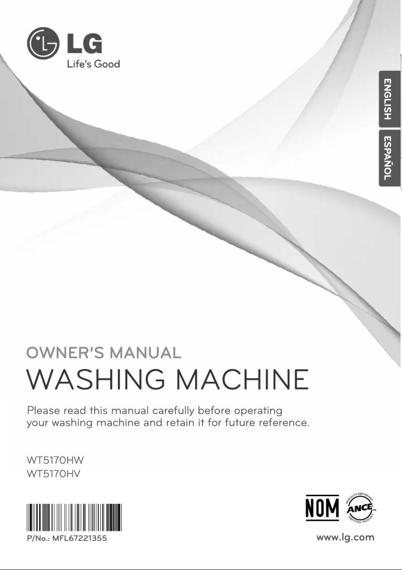 Page n°1 - Manuel utilisateur LG WT5170HV