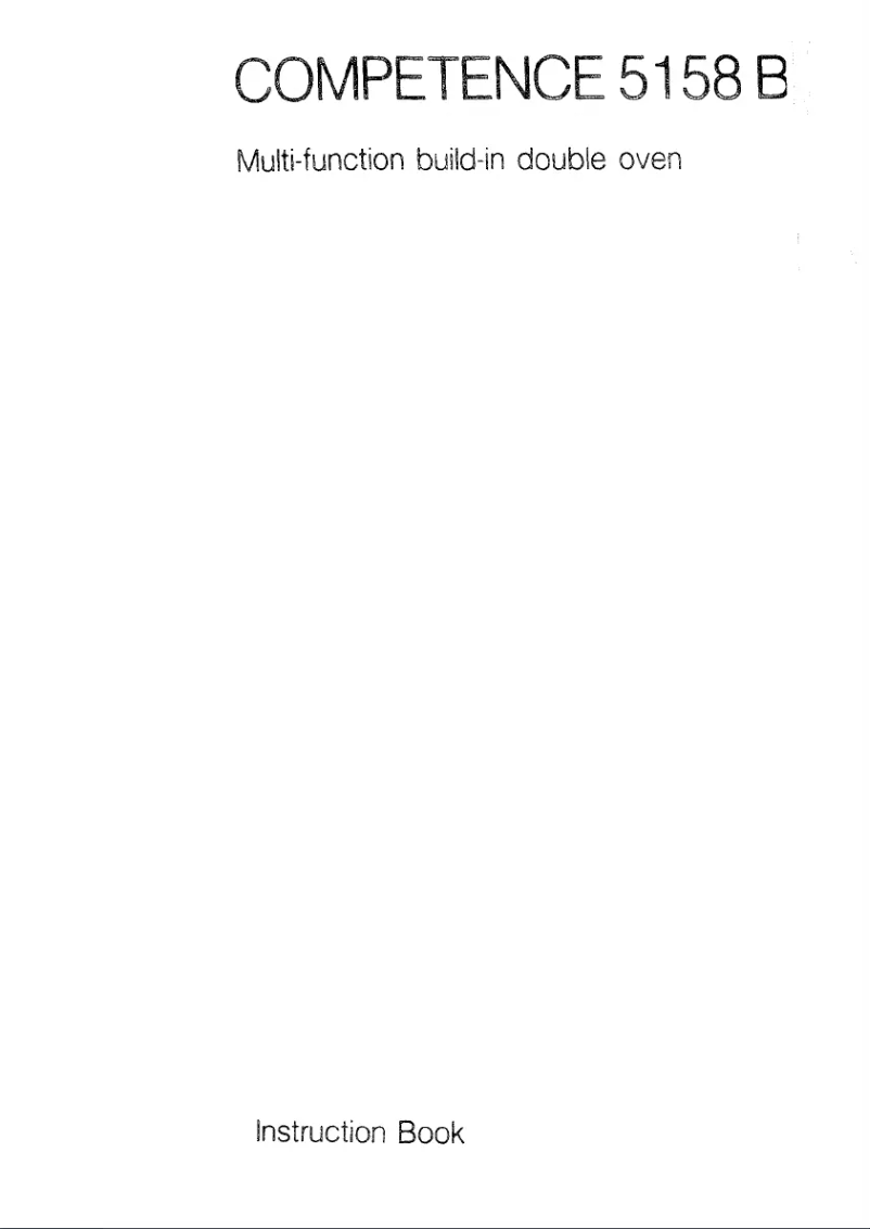 Page 1 de la notice Manuel utilisateur AEG Competence 5158 B D