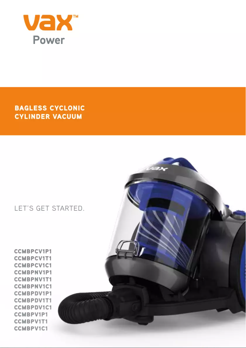 Página 1 del manual Manual de usuario Vax Power CCMBPDV1C1