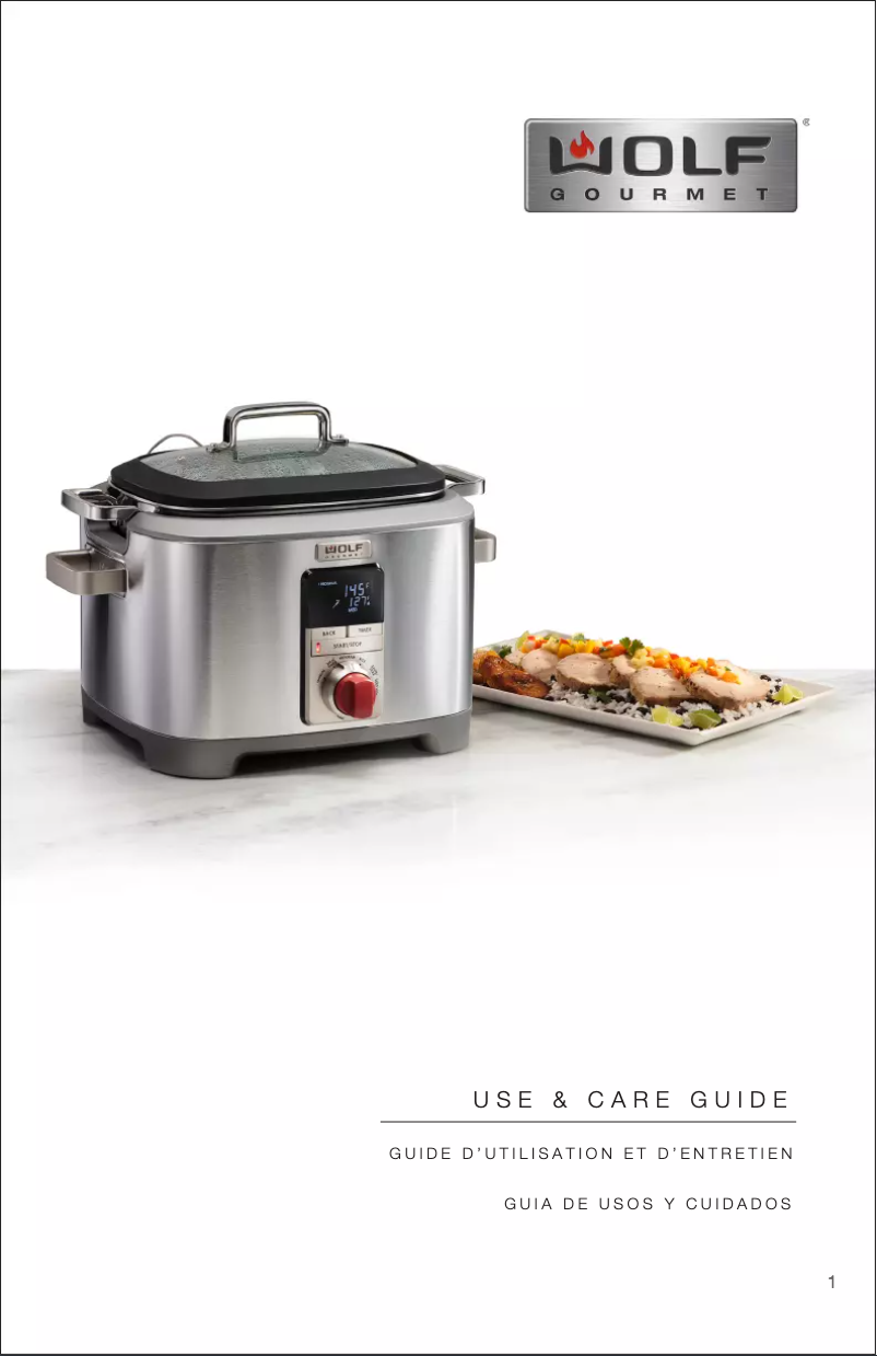 Page 1 de la notice Manuel d'utilisation et d'entretien Wolf WGSC100S
