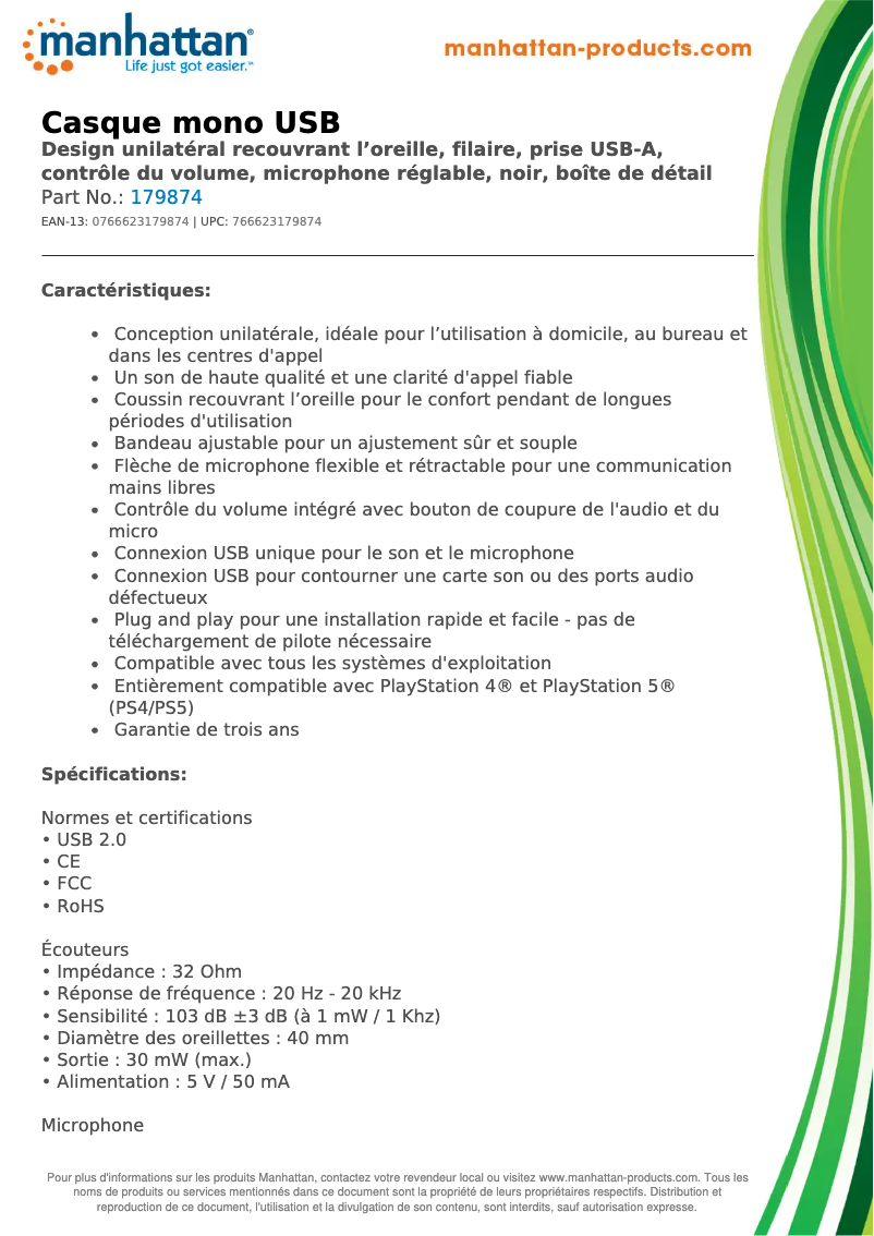 Page n°1 - Fiche technique Manhattan 179874